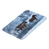 Pferdefahrt im Winter Magnet (Linke Seite)