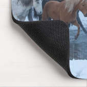 Pferdefahrt im Winter Mousepad (Ecke)