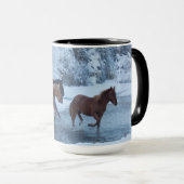 Pferdefahrt im Winter Tasse (VorderseiteRechts)