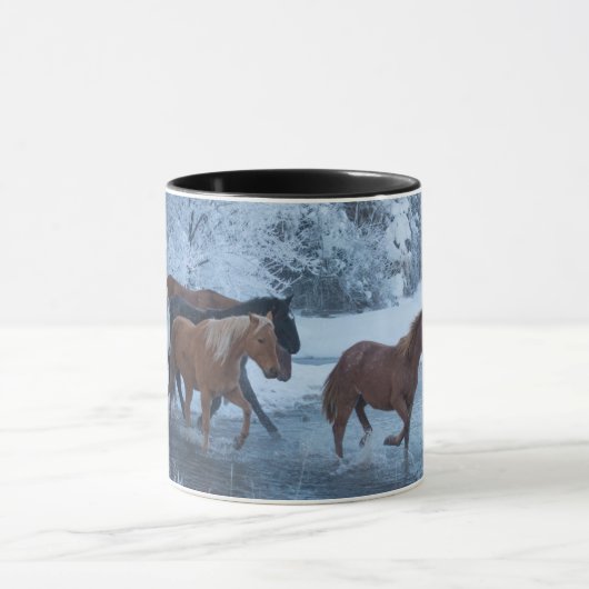 Pferdefahrt im Winter Tasse (Zentrum)