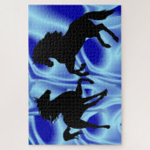 Pferdefamilie Puzzle Blue Fantasy (Vertikal)