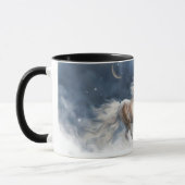 Pferdefantasy Night Crescent Moon Vintag Look Tasse (Links)