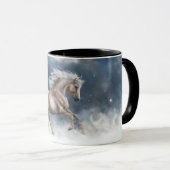 Pferdefantasy Night Crescent Moon Vintag Look Tasse (VorderseiteRechts)