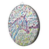 Pferdefarben, Dartboard mit Darts Dartscheibe (Vorderseite rechts)