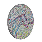 Pferdefarben, Dartboard mit Darts Dartscheibe (Vorderseite Links)