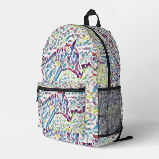 Pferdefarben des Lebens, Bedruckter Rucksack (Rückseitige Ecke Rechts)