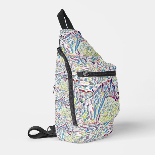Pferdefarben des Lebens, Crossbody Bag (Linke Seite)