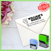 Pferdefarm Einzigartige Rücksendeadresse für Famil Permastempel