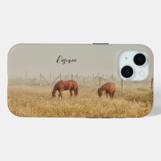 Pferdefarm Land Rustikale Kunst Case-Mate iPhone Hülle (Rückseite (Horizontal))