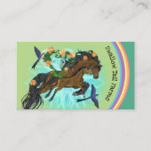 Pferdefarm Regenbogenfohlen & Momma Pferd Visitenkarte (Vorderseite)