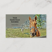 Pferdefarm Rustikales Land Visitenkarte (Vorderseite)