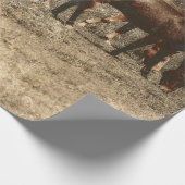 Pferdefarm Vintag Land Rustikaler Western Geschenkpapier (Ecke)