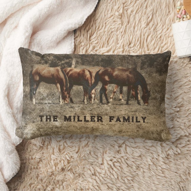 Pferdefarm Vintag Land Rustikaler Western Lendenkissen (Decke)