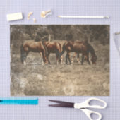 Pferdefarm Vintag Land Rustikaler Western Seidenpapier (Handwerk)