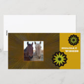 Pferdefeiertags-Wünsche Feiertagskarte (Vorne/Hinten)