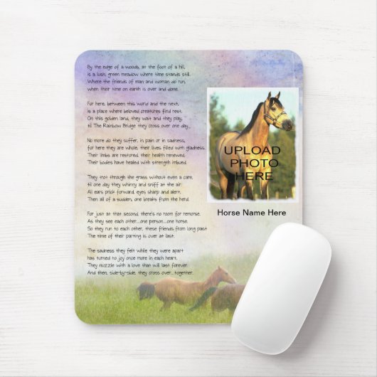 Pferdefertigen erinnerungsregenbogen-Brücke für Mousepad (Mit Mouse)