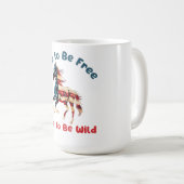 Pferdeflagge Amerika Kaffeetasse (VorderseiteRechts)