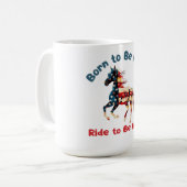 Pferdeflagge Amerika Kaffeetasse (Vorderseite Links)