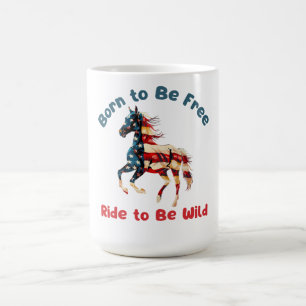 Pferdeflagge Amerika Kaffeetasse