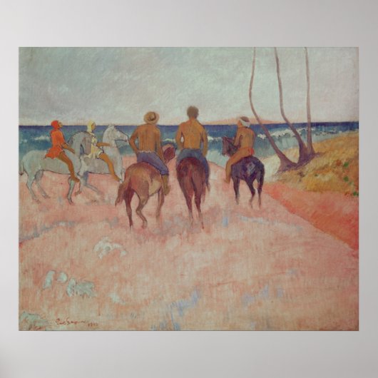 Pferdefleisch am Strand 1902 Poster (Vorne)