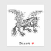 Pferdefliegen Aufkleber (Blatt)