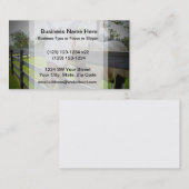 Pferdefliegenmaske über Zaunweidenbild Visitenkarte (Vorne/Hinten)