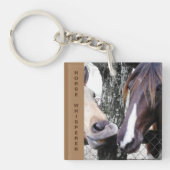 Pferdeflüster Zwei Pferde Küssen Schlüsselanhänger (Vorderseite)