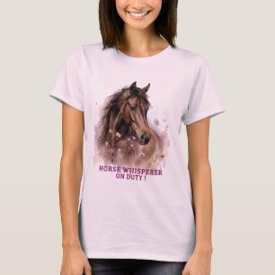 Pferdeflüsterer im Dienst - Pferdeliebhaber Reitsp T-Shirt