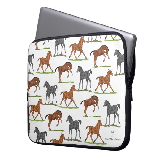 Pferdefoals Laptopschutzhülle (Vorderseite Links)