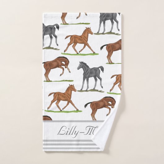 Pferdefohlen Badhandtuch Set (Handtuch)