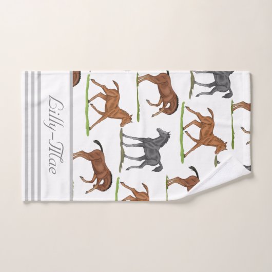 Pferdefohlen Badhandtuch Set (Handtuch)