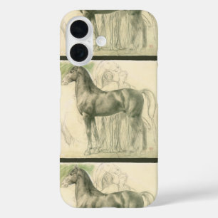 Pferdeforschung durch Edgar Degas, Vintage Kunst iPhone 16 Hülle