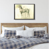 Pferdeforschung durch Edgar Degas, Vintage Kunst Leinwanddruck (Insitu (Schlafzimmer))