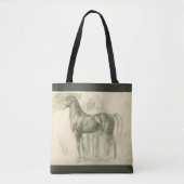 Pferdeforschung durch Edgar Degas, Vintage Kunst Tasche (Vorderseite)