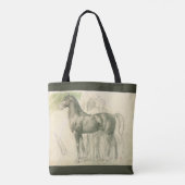 Pferdeforschung durch Edgar Degas, Vintage Kunst Tasche (Rückseite)