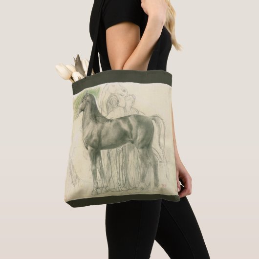Pferdeforschung durch Edgar Degas, Vintage Kunst Tasche (Von Nahem)