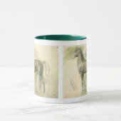 Pferdeforschung durch Edgar Degas, Vintage Kunst Tasse (Zentrum)