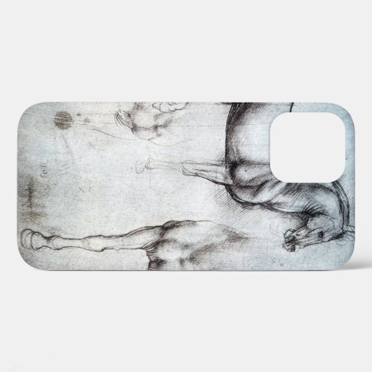 Pferdeforschung, Leonardo da Vinci Case-Mate iPhone Hülle (Rückseite (Horizontal))