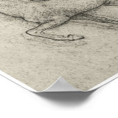 Pferdeforschung, Leonardo Da Vinci Poster (Ecke)