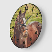 Pferdefoto Anpassbare Pferde Uhr (Winkel)