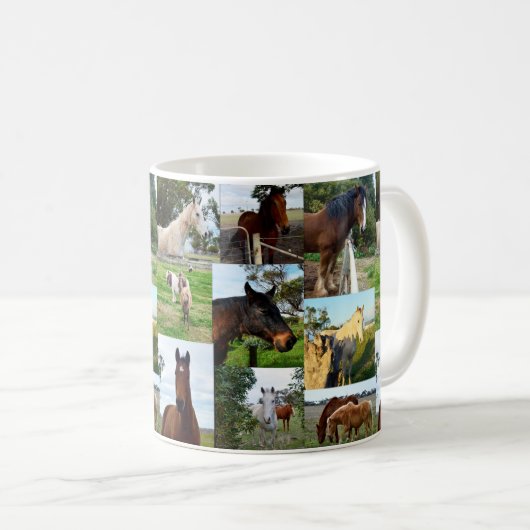Pferdefoto-Collage, Kaffeetasse (VorderseiteRechts)
