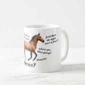 Pferdefragen Kaffeetasse (VorderseiteRechts)