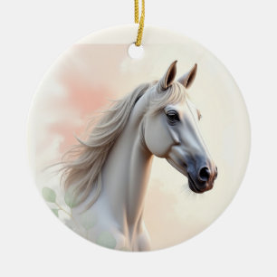 Pferdefrau Sie ist Beauty und Grace Water Keramik Ornament