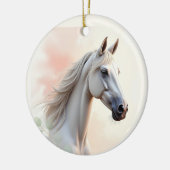 Pferdefrau Sie ist Beauty und Grace Water Keramik Ornament (Links)