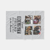 Pferdefreund 4 Foto bester Freund grau Fleecedecke (Vorderseite (Horizontal))