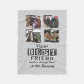 Pferdefreund 4 Foto bester Freund grau Fleecedecke (Vorderseite)