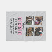 Pferdefreund 4 Foto bester Freund grau pink Fleecedecke (Vorderseite (Horizontal))