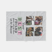 Pferdefreund 4 Foto bester Freund grau pink grün Fleecedecke (Vorderseite (Horizontal))