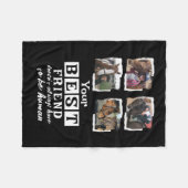 Pferdefreund 4 Foto bester Freund Schwarz-weiß Fleecedecke (Vorderseite (Horizontal))