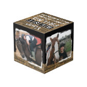 Pferdefreund 4 Foto rustikal braun schwarz Würfel (Rückseite Schrägansicht)